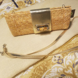 Kelly & Katie Turnlock Woven Clutch NWT